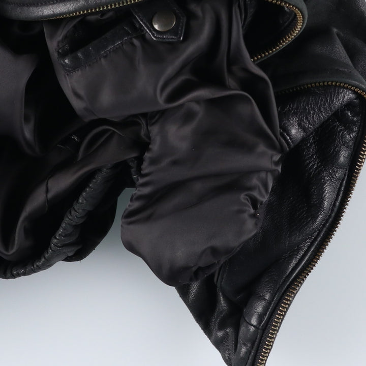 JOS.A.BANK Swing Top Leather Blouson, Men's Size XL genuine leather black type Vintage Second Hand