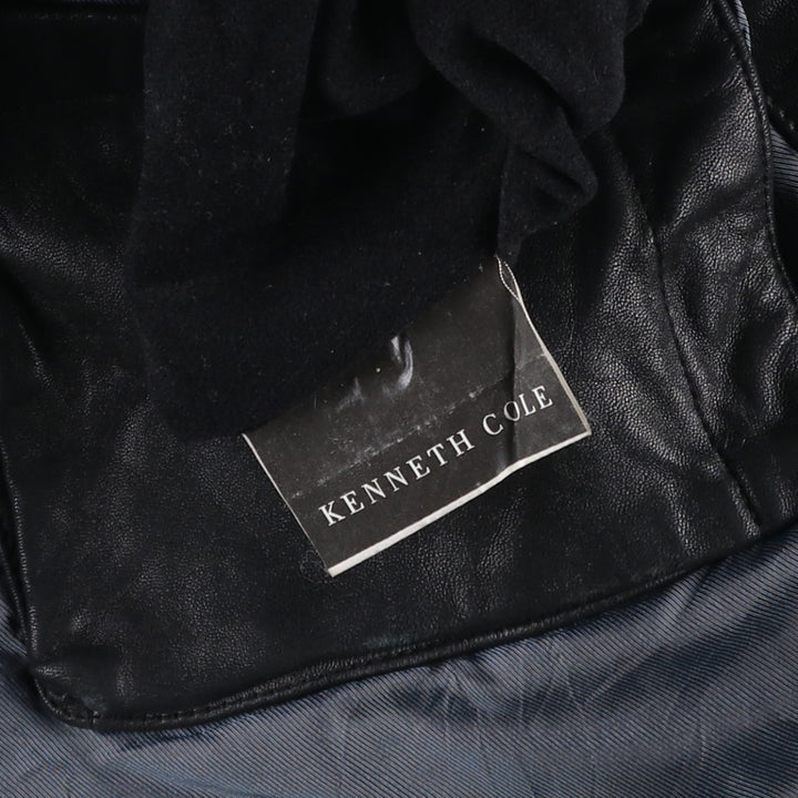 REACTION Swing Top Type Padded Leather Blouson, Men's Size L genuine leather black type Vintage Second Hand