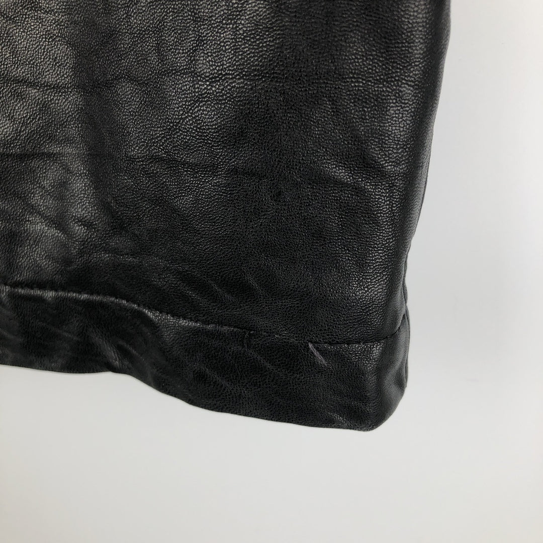 BARISAL Leather Jacket Men's Size L genuine leather black type Vintage Second Hand