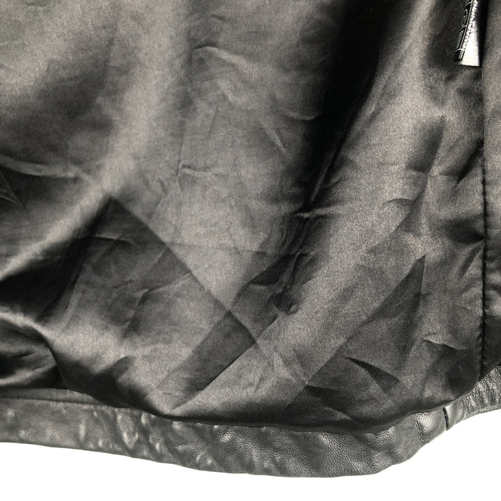 BARISAL Leather Jacket Men's Size L genuine leather black type Vintage Second Hand
