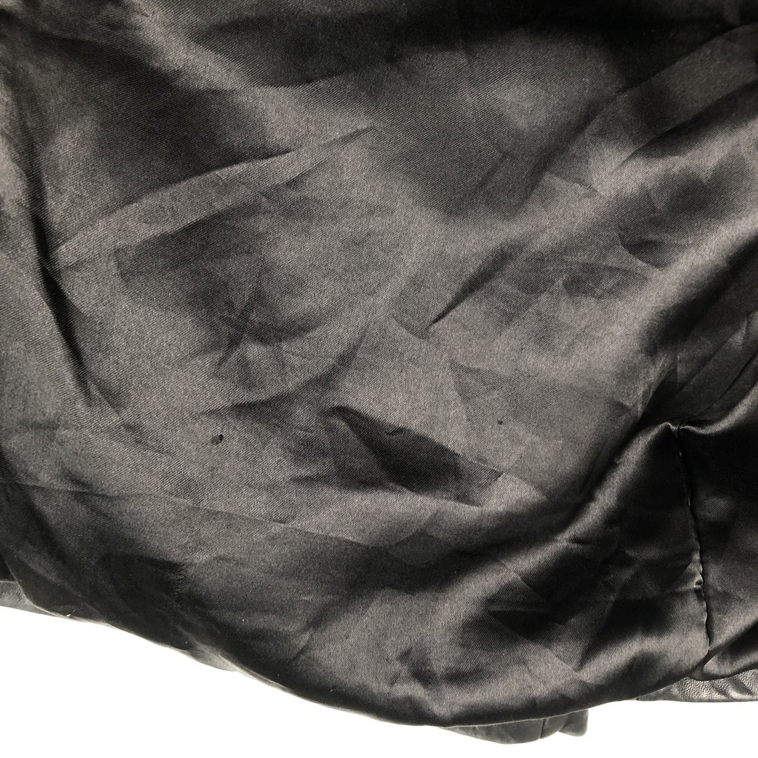 BARISAL Leather Jacket Men's Size L genuine leather black type Vintage Second Hand