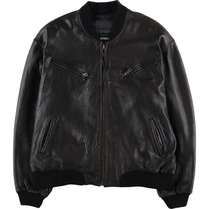 Rosner leather blouson, men's size XL genuine leather black type Vintage Second Hand