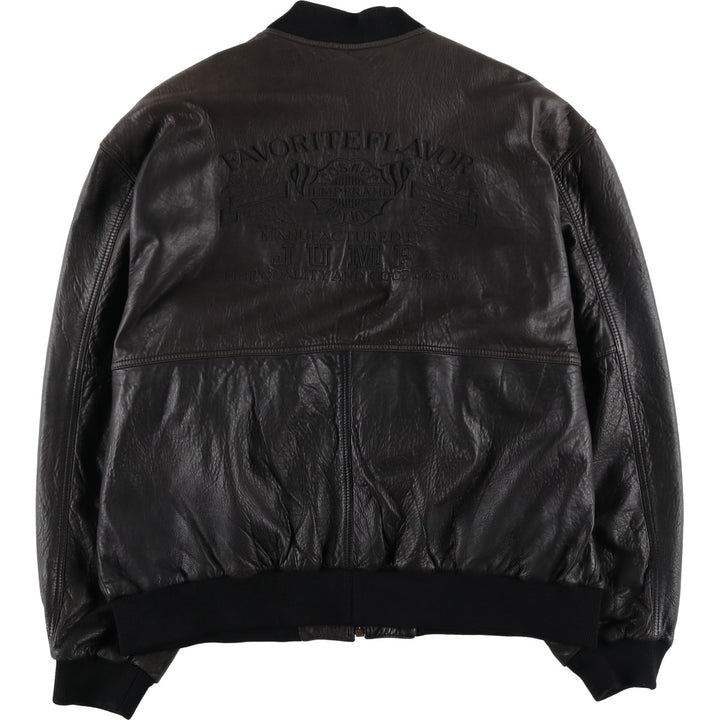 Rosner leather blouson, men's size XL genuine leather black type Vintage Second Hand