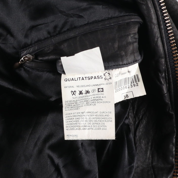 Rosner leather blouson, men's size XL genuine leather black type Vintage Second Hand