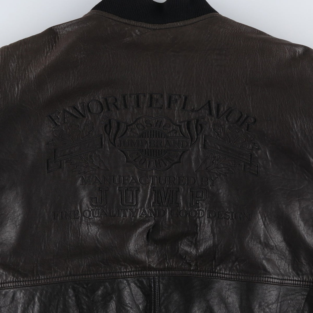 Rosner leather blouson, men's size XL genuine leather black type Vintage Second Hand