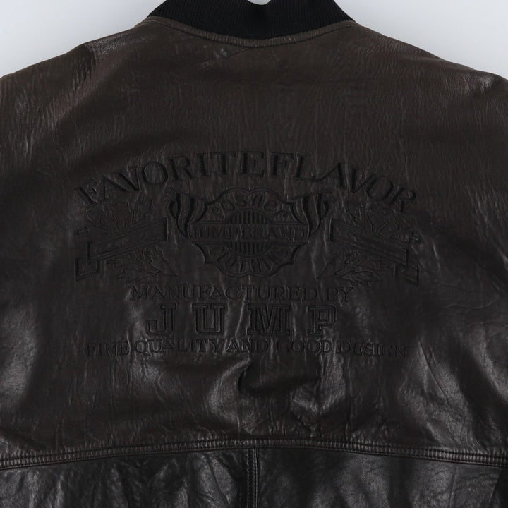 Rosner leather blouson, men's size XL genuine leather black type Vintage Second Hand