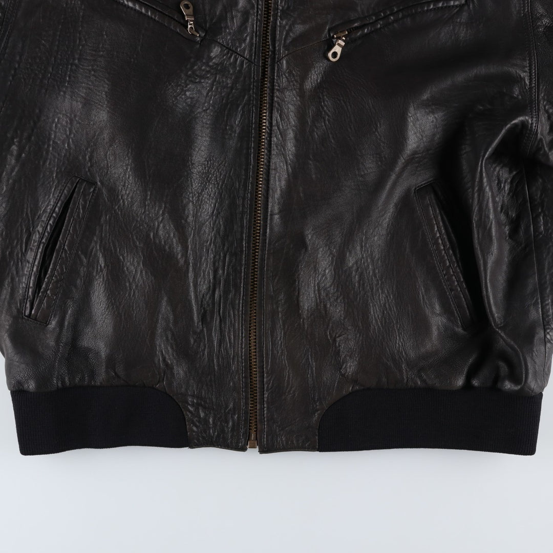 Rosner leather blouson, men's size XL genuine leather black type Vintage Second Hand