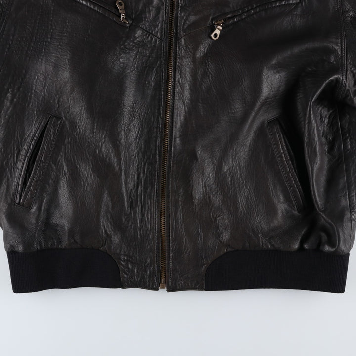 Rosner leather blouson, men's size XL genuine leather black type Vintage Second Hand