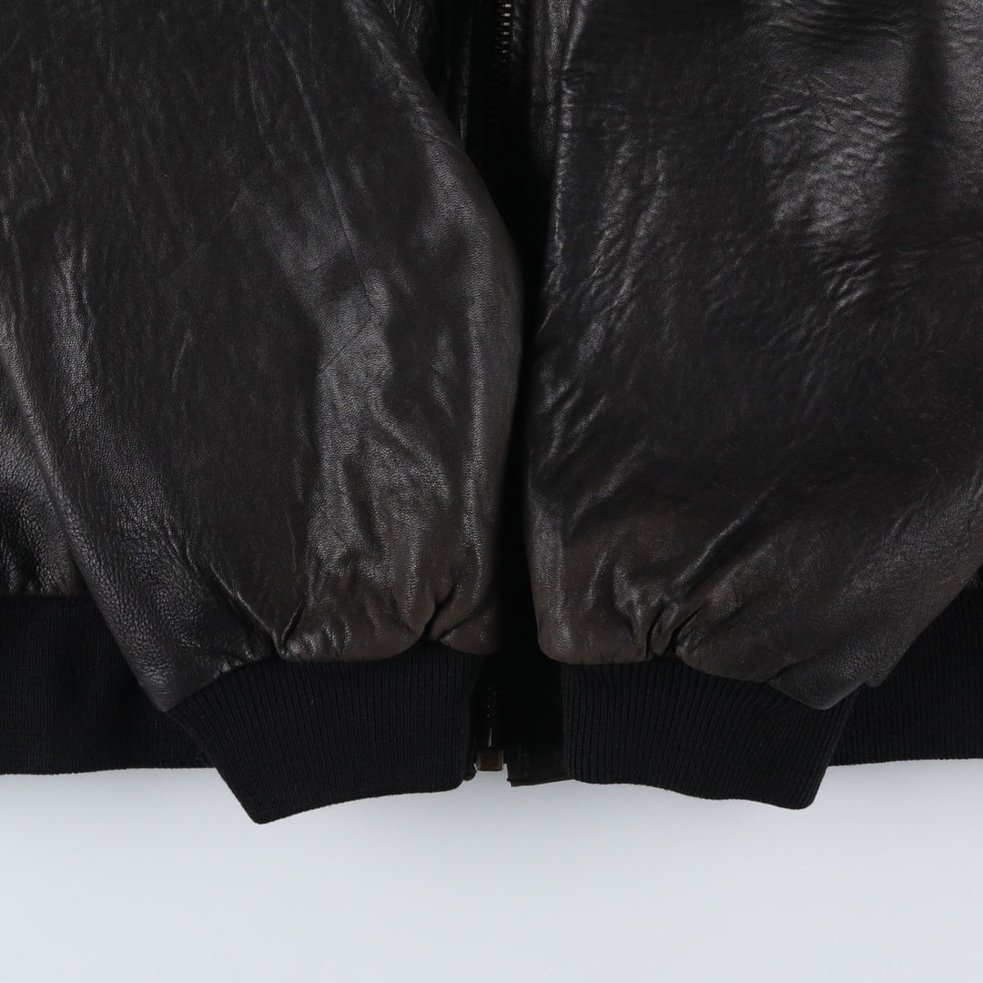 Rosner leather blouson, men's size XL genuine leather black type Vintage Second Hand
