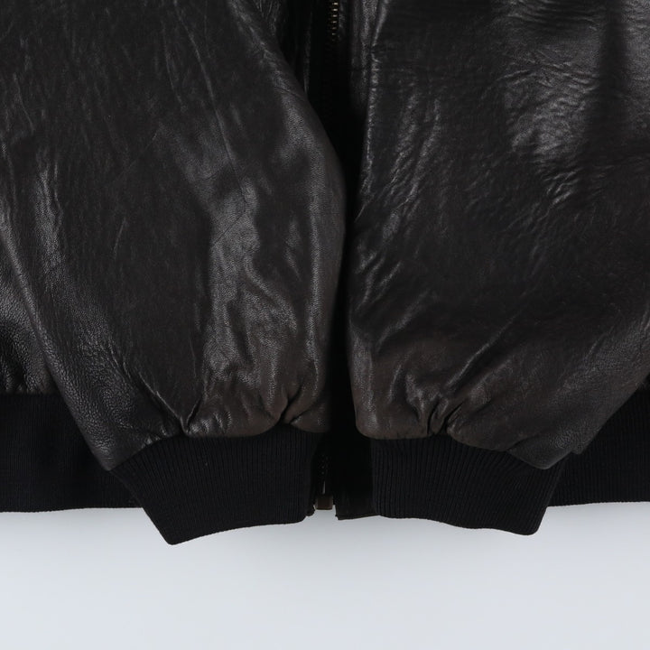 Rosner leather blouson, men's size XL genuine leather black type Vintage Second Hand