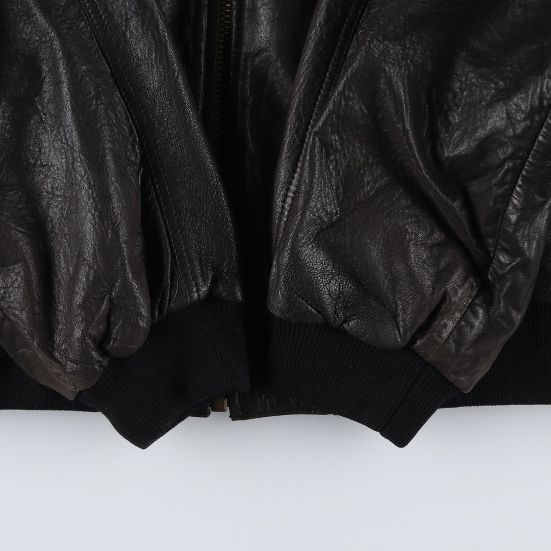 Rosner leather blouson, men's size XL genuine leather black type Vintage Second Hand