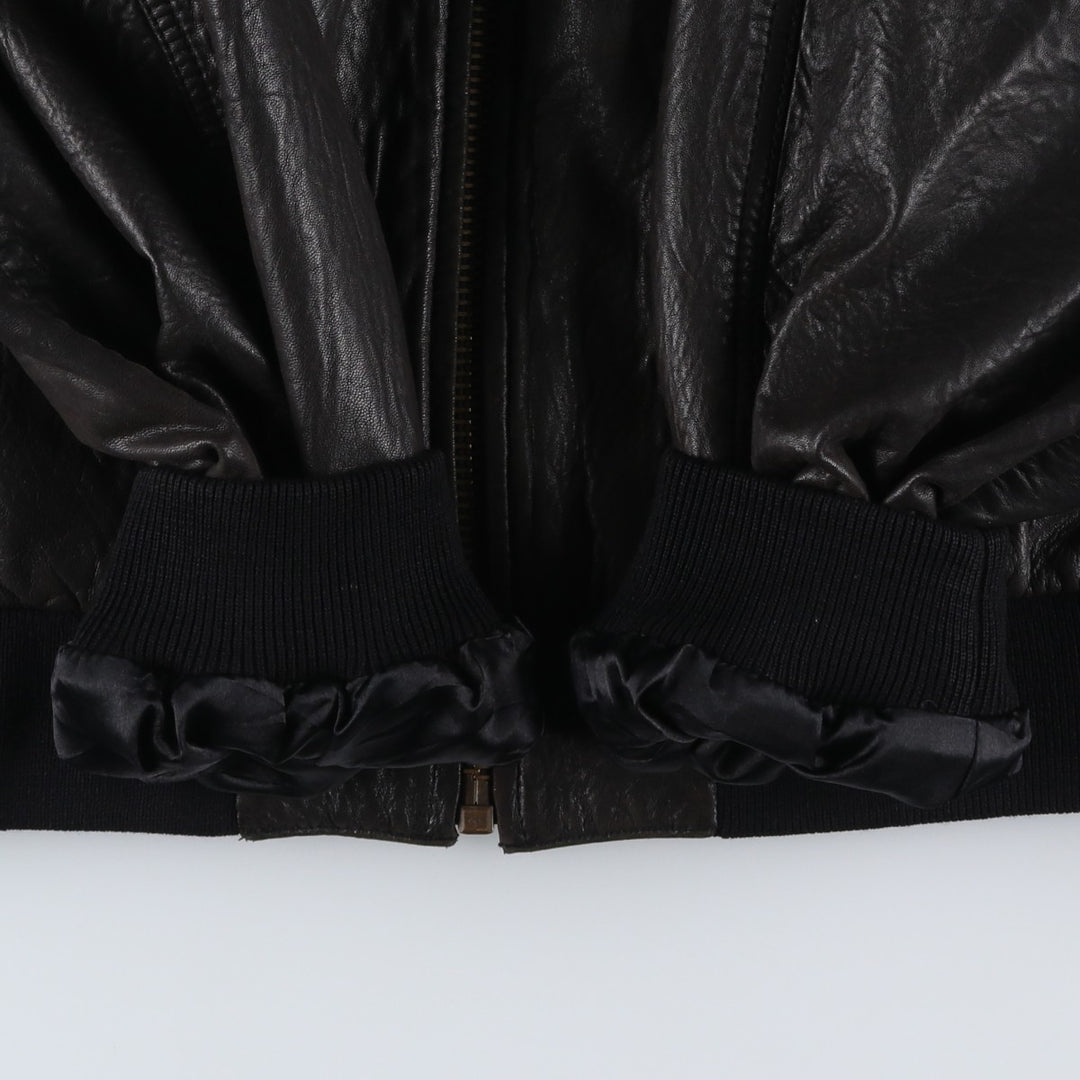Rosner leather blouson, men's size XL genuine leather black type Vintage Second Hand