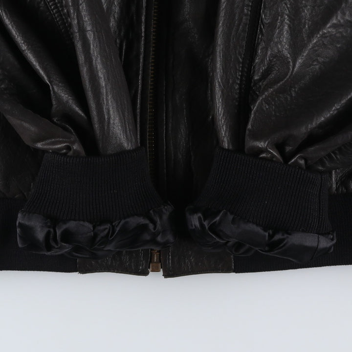 Rosner leather blouson, men's size XL genuine leather black type Vintage Second Hand