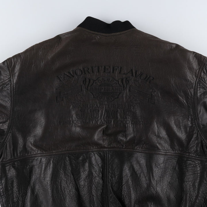 Rosner leather blouson, men's size XL genuine leather black type Vintage Second Hand