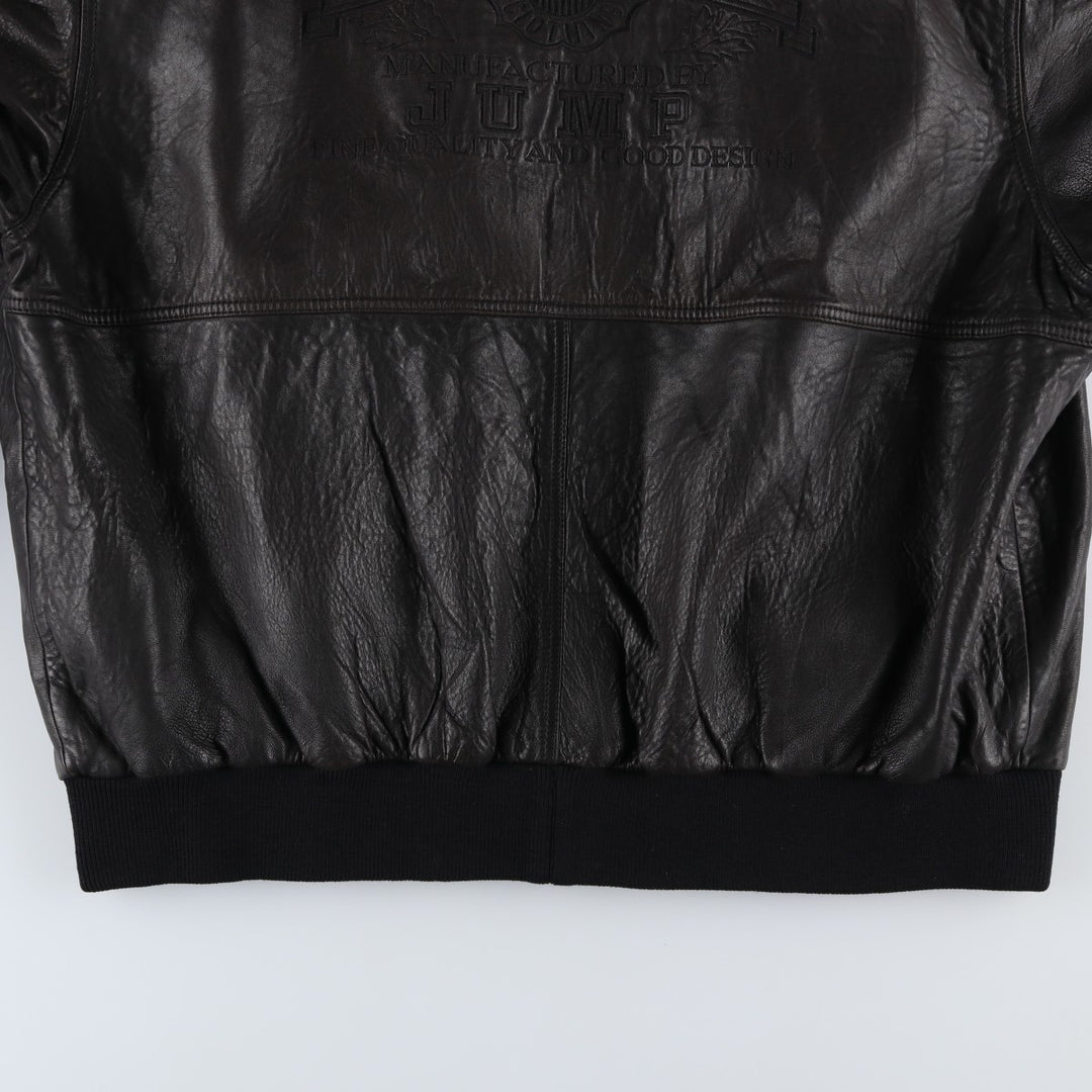Rosner leather blouson, men's size XL genuine leather black type Vintage Second Hand