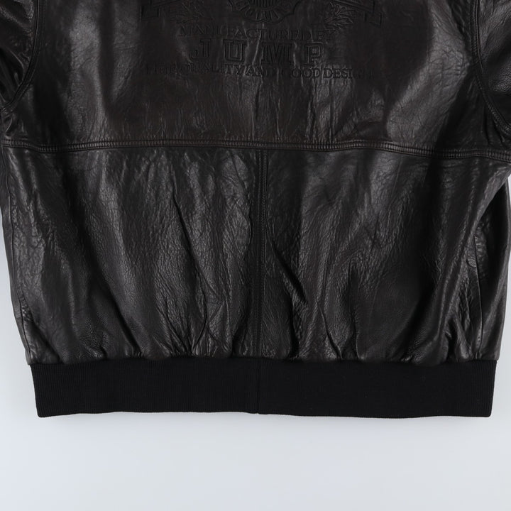 Rosner leather blouson, men's size XL genuine leather black type Vintage Second Hand