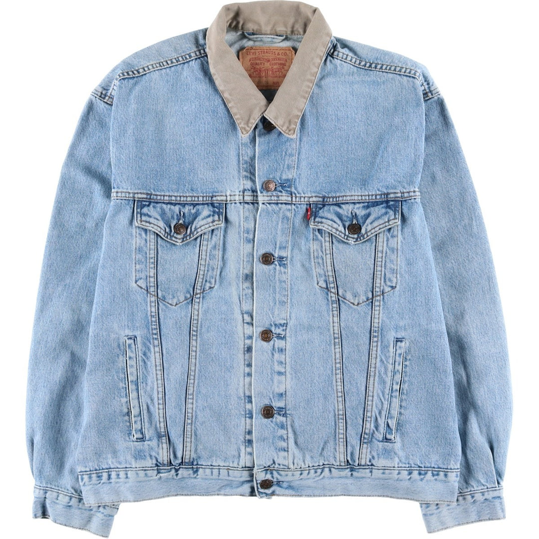 90'S Levi's 70168-0210 Denim Jacket, Men's Size XL, Vintage cotton blue type Vintage Second Hand