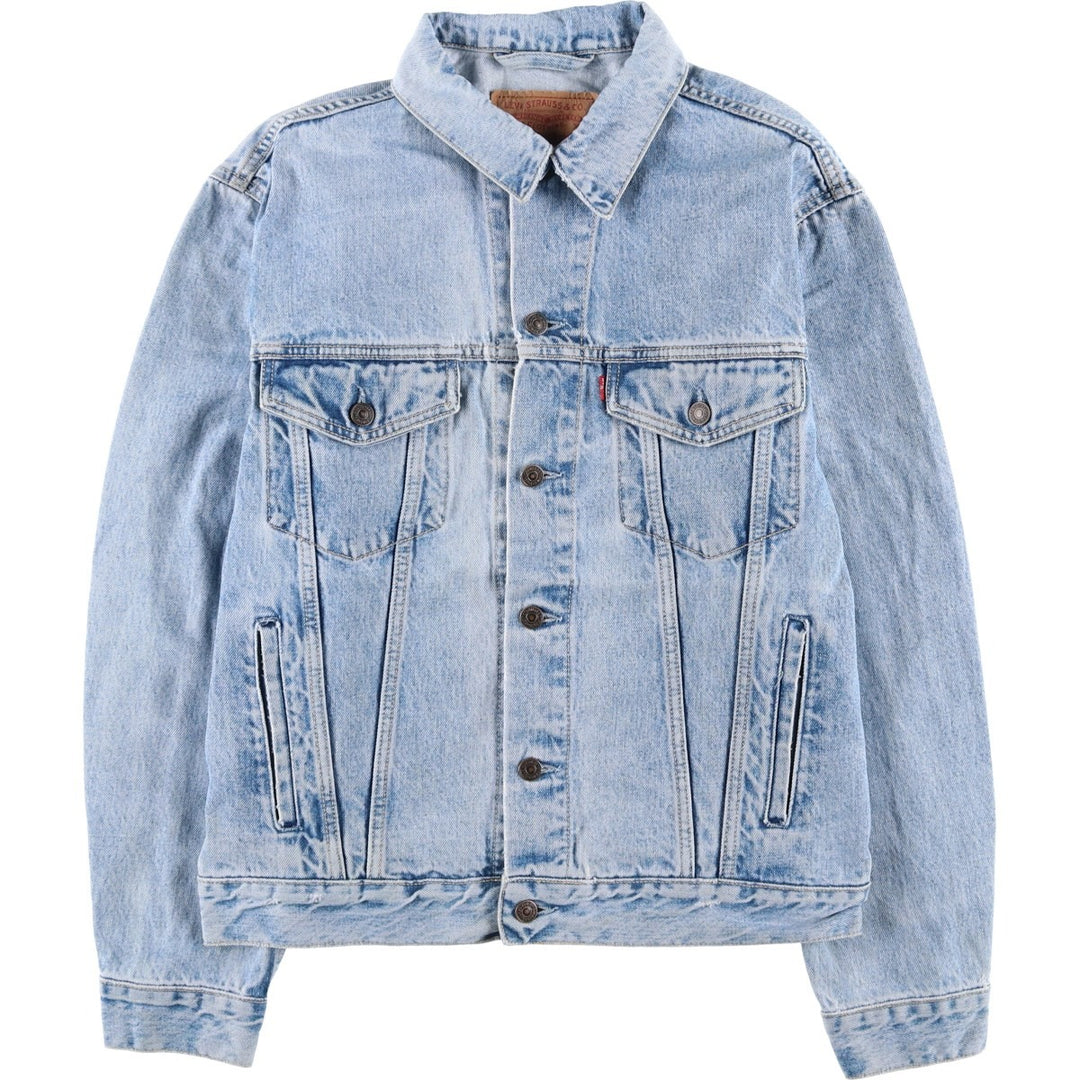 90'S Levi's Euro Model Denim Jacket, Made in Italy, Men's Size L, Vintage cotton blue type Vintage Second Hand