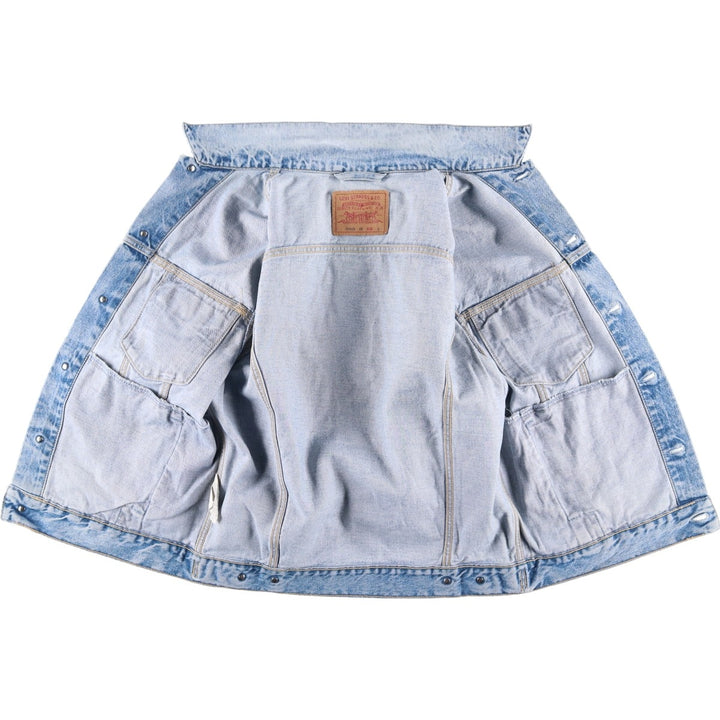 90'S Levi's Euro Model Denim Jacket, Made in Italy, Men's Size L, Vintage cotton blue type Vintage Second Hand