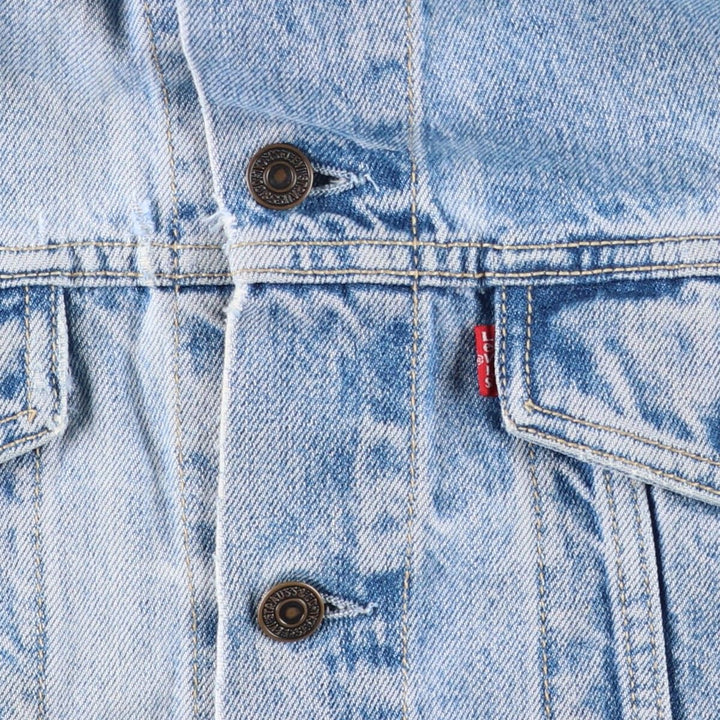 90'S Levi's Euro Model Denim Jacket, Made in Italy, Men's Size L, Vintage cotton blue type Vintage Second Hand