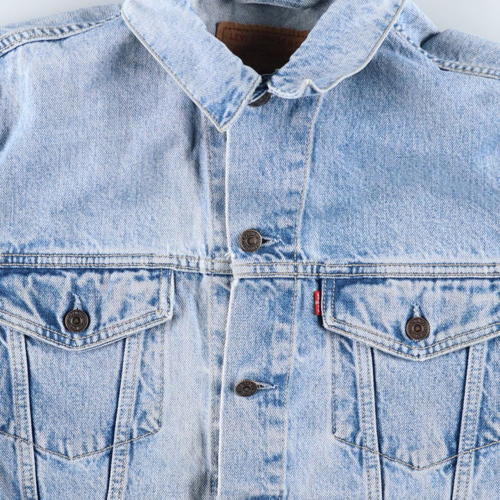 90'S Levi's Euro Model Denim Jacket, Made in Italy, Men's Size L, Vintage cotton blue type Vintage Second Hand