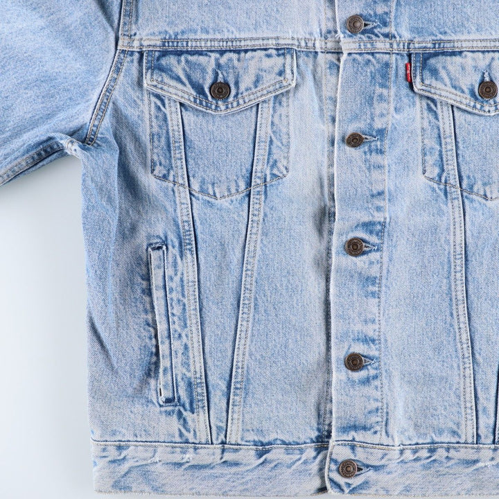 90'S Levi's Euro Model Denim Jacket, Made in Italy, Men's Size L, Vintage cotton blue type Vintage Second Hand