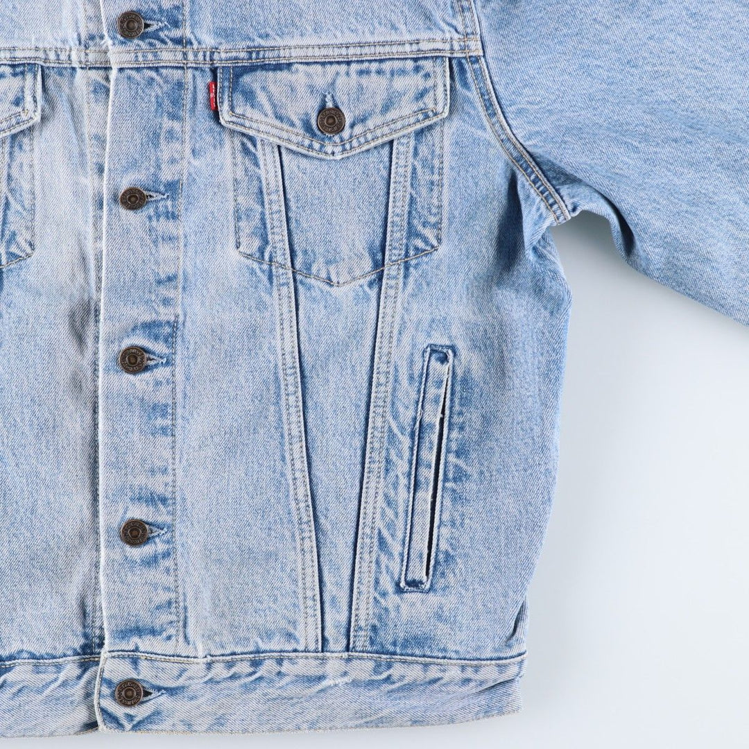 90'S Levi's Euro Model Denim Jacket, Made in Italy, Men's Size L, Vintage cotton blue type Vintage Second Hand
