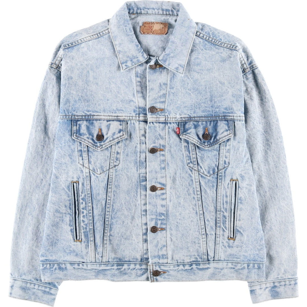 90'S Levi's 70507-0219 denim jacket, denim jacket, made in USA, men's size L, vintage cotton blue type Vintage Second Hand