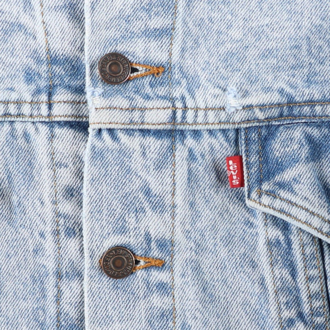 90'S Levi's 70507-0219 denim jacket, denim jacket, made in USA, men's size L, vintage cotton blue type Vintage Second Hand