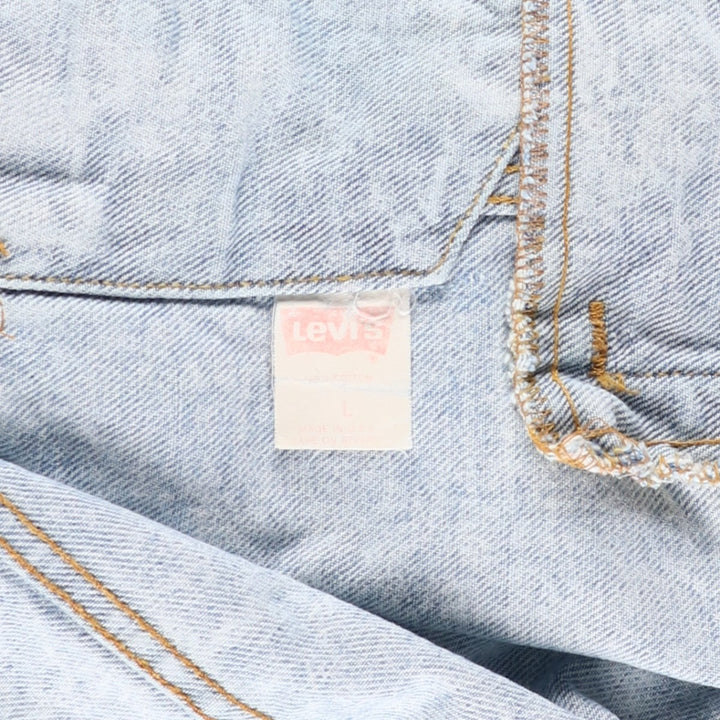 90'S Levi's 70507-0219 denim jacket, denim jacket, made in USA, men's size L, vintage cotton blue type Vintage Second Hand