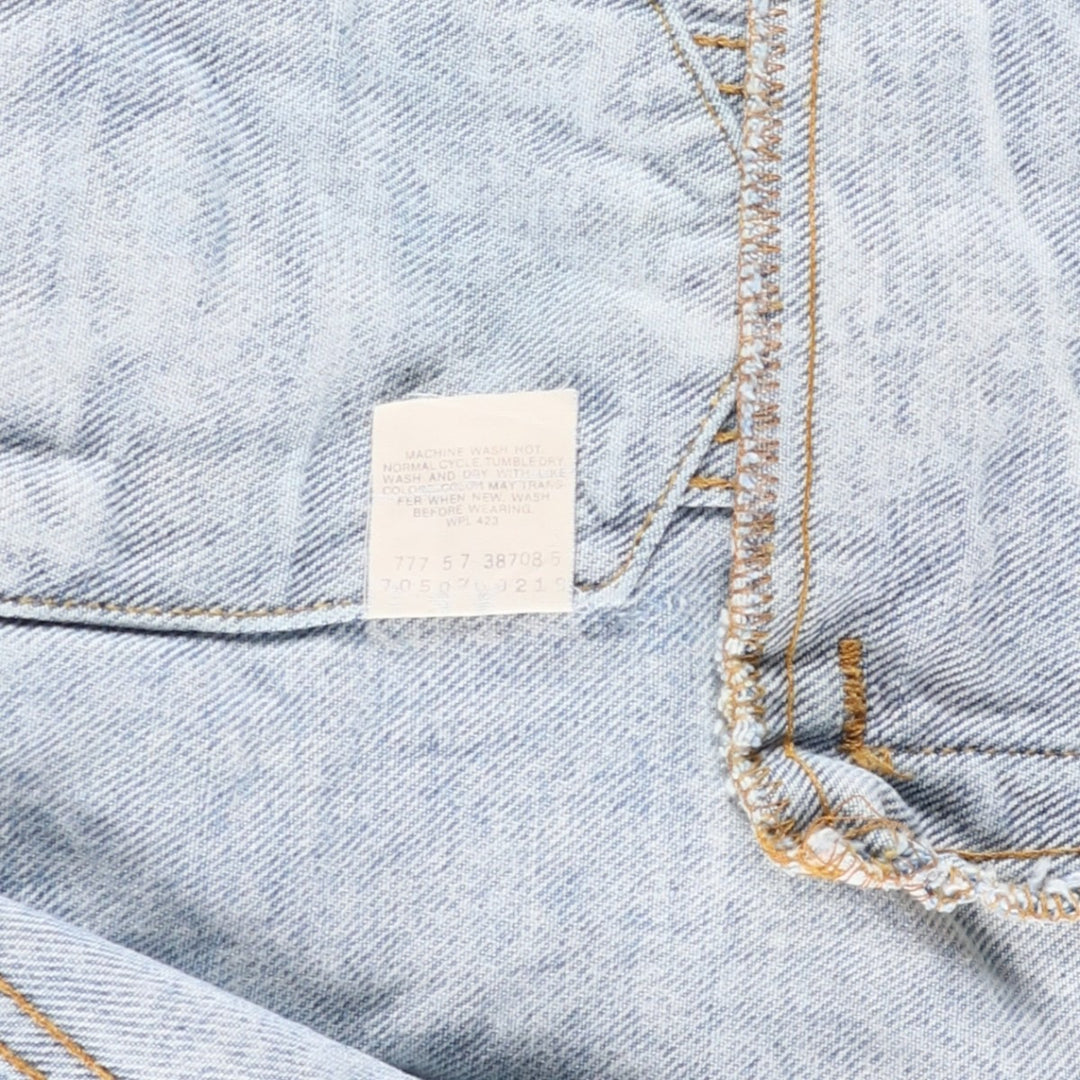 90'S Levi's 70507-0219 denim jacket, denim jacket, made in USA, men's size L, vintage cotton blue type Vintage Second Hand
