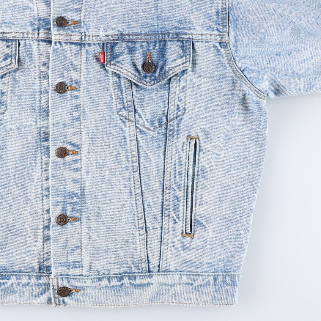 90'S Levi's 70507-0219 denim jacket, denim jacket, made in USA, men's size L, vintage cotton blue type Vintage Second Hand