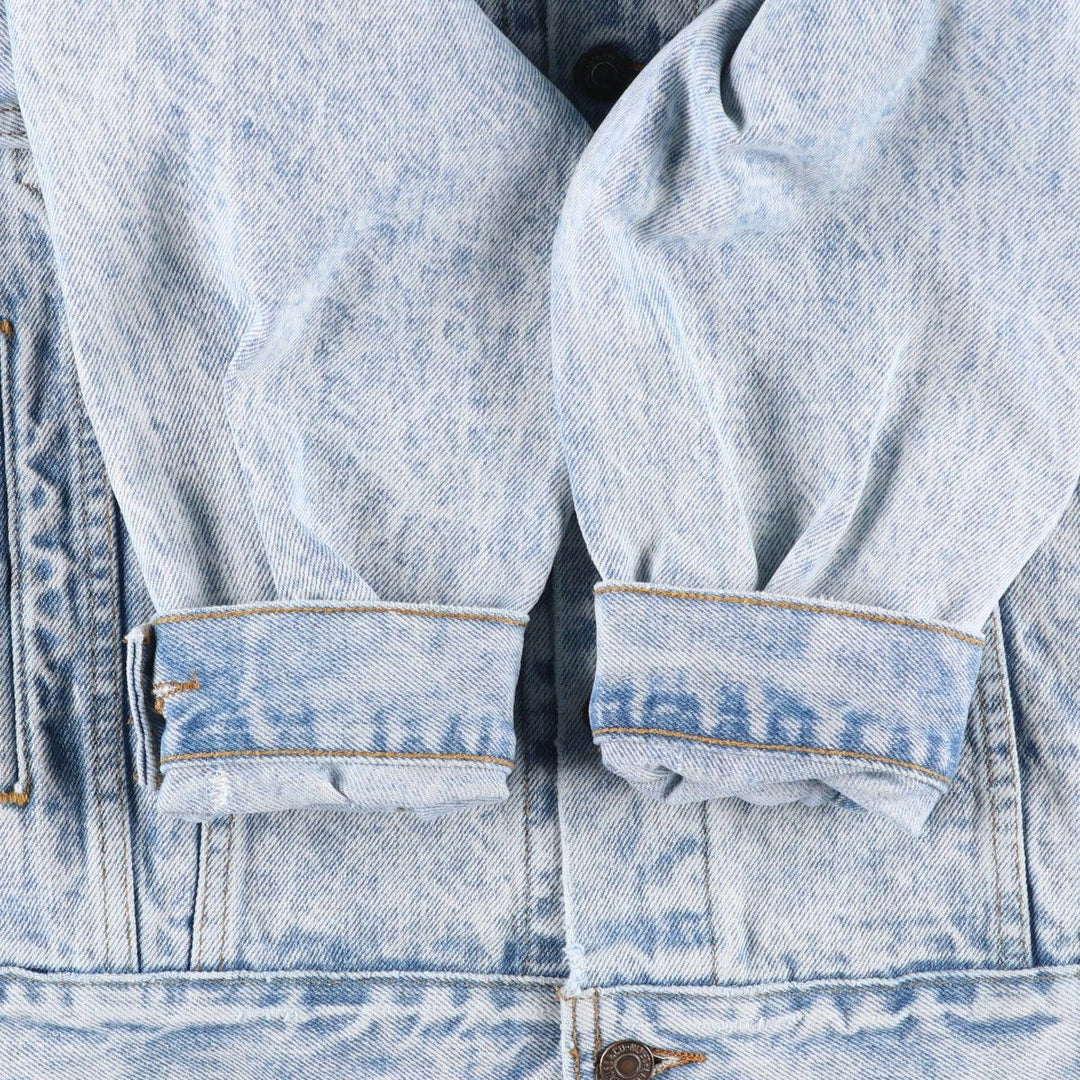 90'S Levi's 70507-0219 denim jacket, denim jacket, made in USA, men's size L, vintage cotton blue type Vintage Second Hand