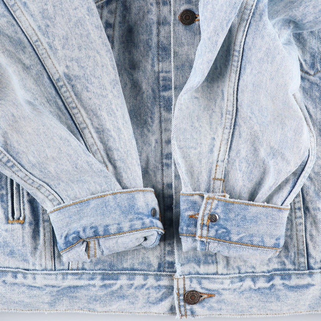 90'S Levi's 70507-0219 denim jacket, denim jacket, made in USA, men's size L, vintage cotton blue type Vintage Second Hand