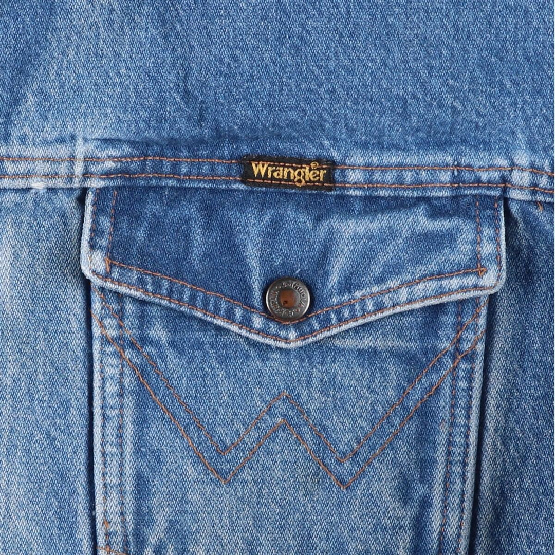 Vintage 90'S Wrangler denim jacket, made in the USA, men's size XL cotton blue type Vintage Second Hand