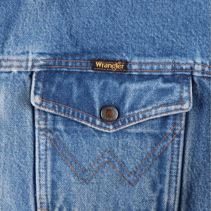 Vintage 90'S Wrangler denim jacket, made in the USA, men's size XL cotton blue type Vintage Second Hand