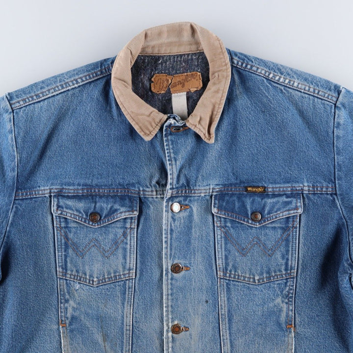 Vintage 90'S Wrangler denim jacket, made in the USA, men's size XL cotton blue type Vintage Second Hand