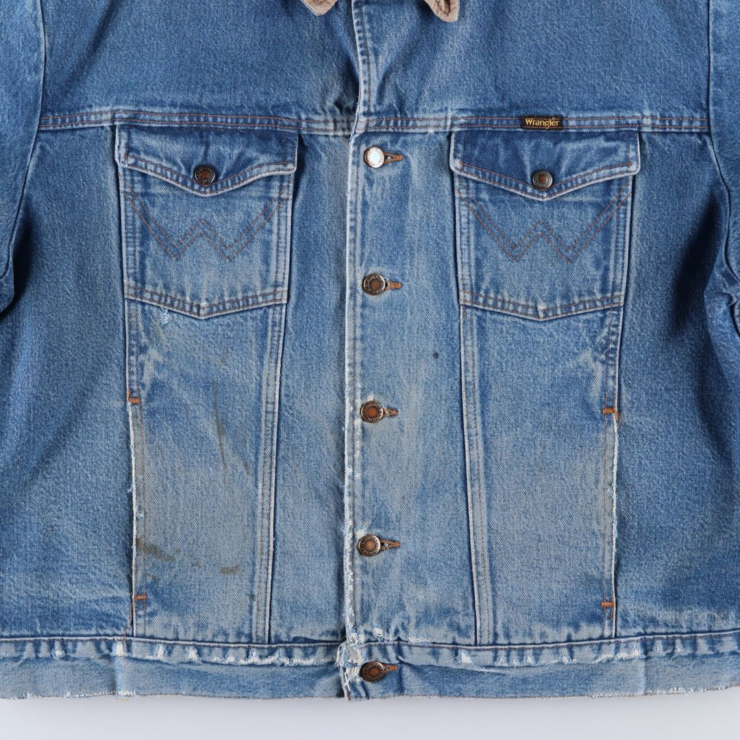 Vintage 90'S Wrangler denim jacket, made in the USA, men's size XL cotton blue type Vintage Second Hand