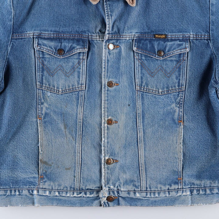Vintage 90'S Wrangler denim jacket, made in the USA, men's size XL cotton blue type Vintage Second Hand