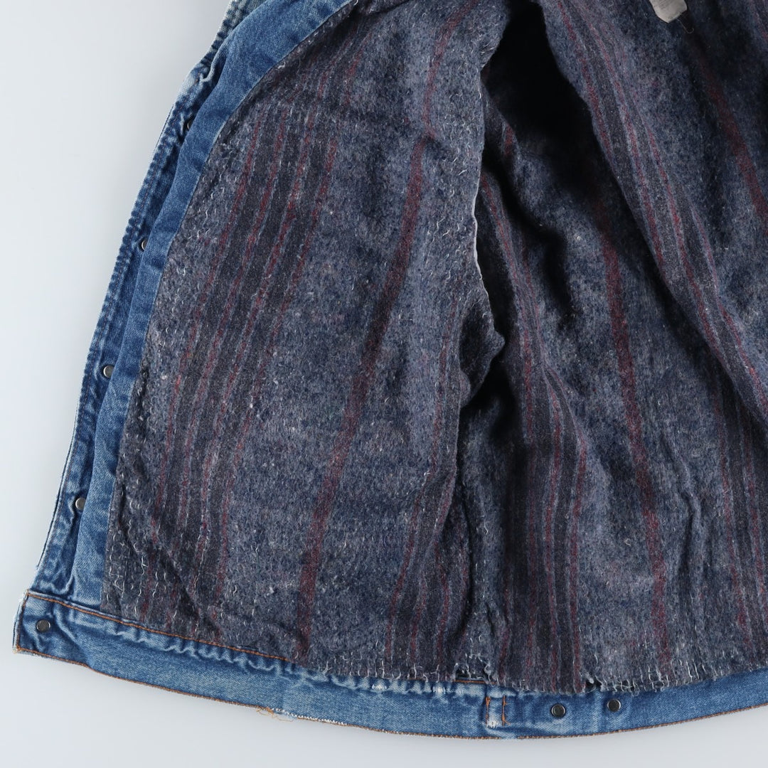 Vintage 90'S Wrangler denim jacket, made in the USA, men's size XL cotton blue type Vintage Second Hand