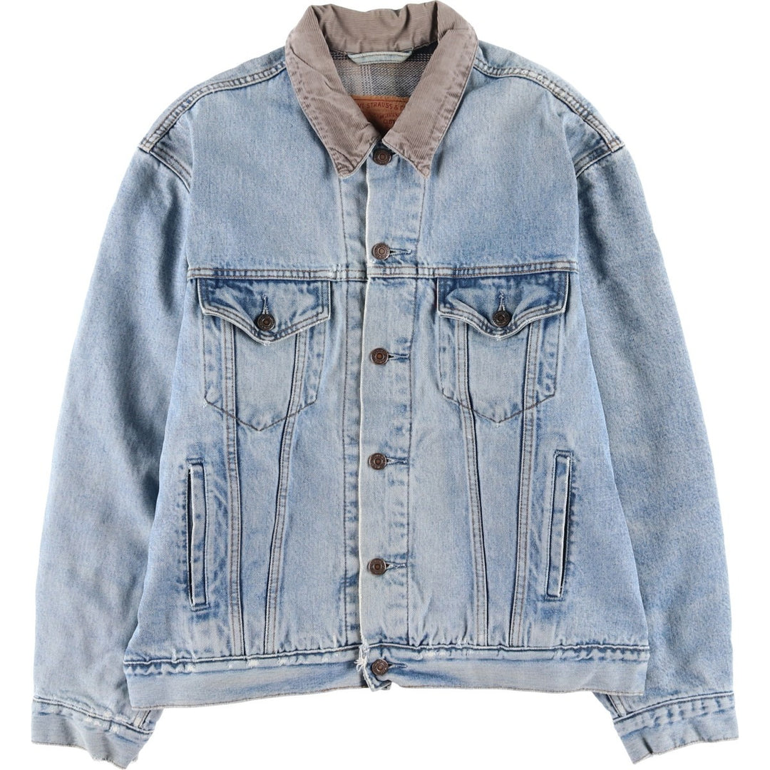 90'S Levi's 70602-0482 Denim Jacket, Men's Size L, Vintage cotton blue type Vintage Second Hand