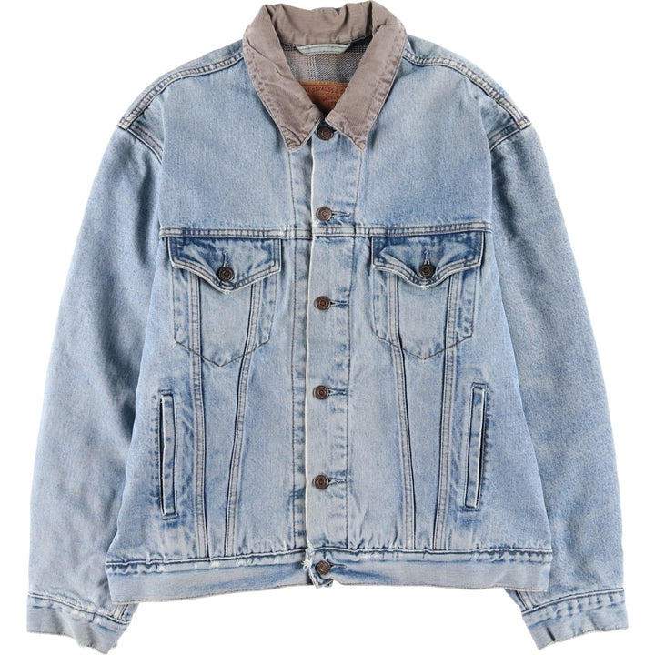 90'S Levi's 70602-0482 Denim Jacket, Men's Size L, Vintage cotton blue type Vintage Second Hand