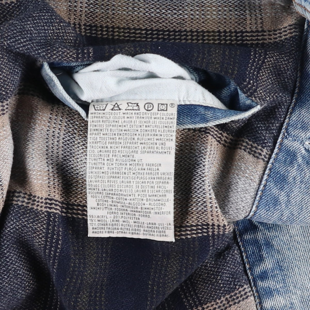 90'S Levi's 70602-0482 Denim Jacket, Men's Size L, Vintage cotton blue type Vintage Second Hand