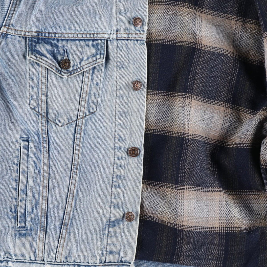 90'S Levi's 70602-0482 Denim Jacket, Men's Size L, Vintage cotton blue type Vintage Second Hand