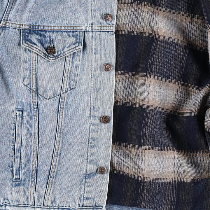 90'S Levi's 70602-0482 Denim Jacket, Men's Size L, Vintage cotton blue type Vintage Second Hand