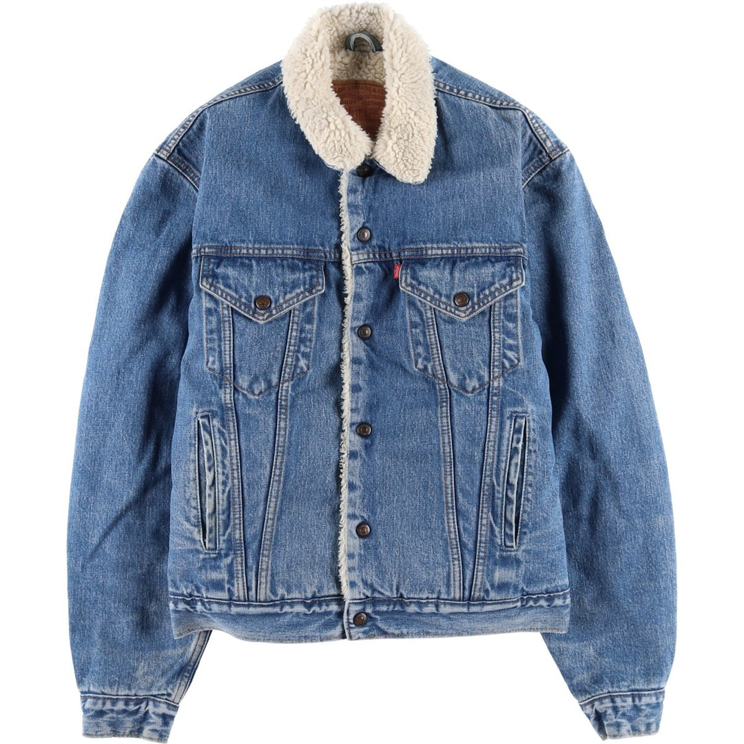 90'S Levi's 71500-0414 Denim Boa Jacket, Men's Size L, Vintage cotton blue type Vintage Second Hand