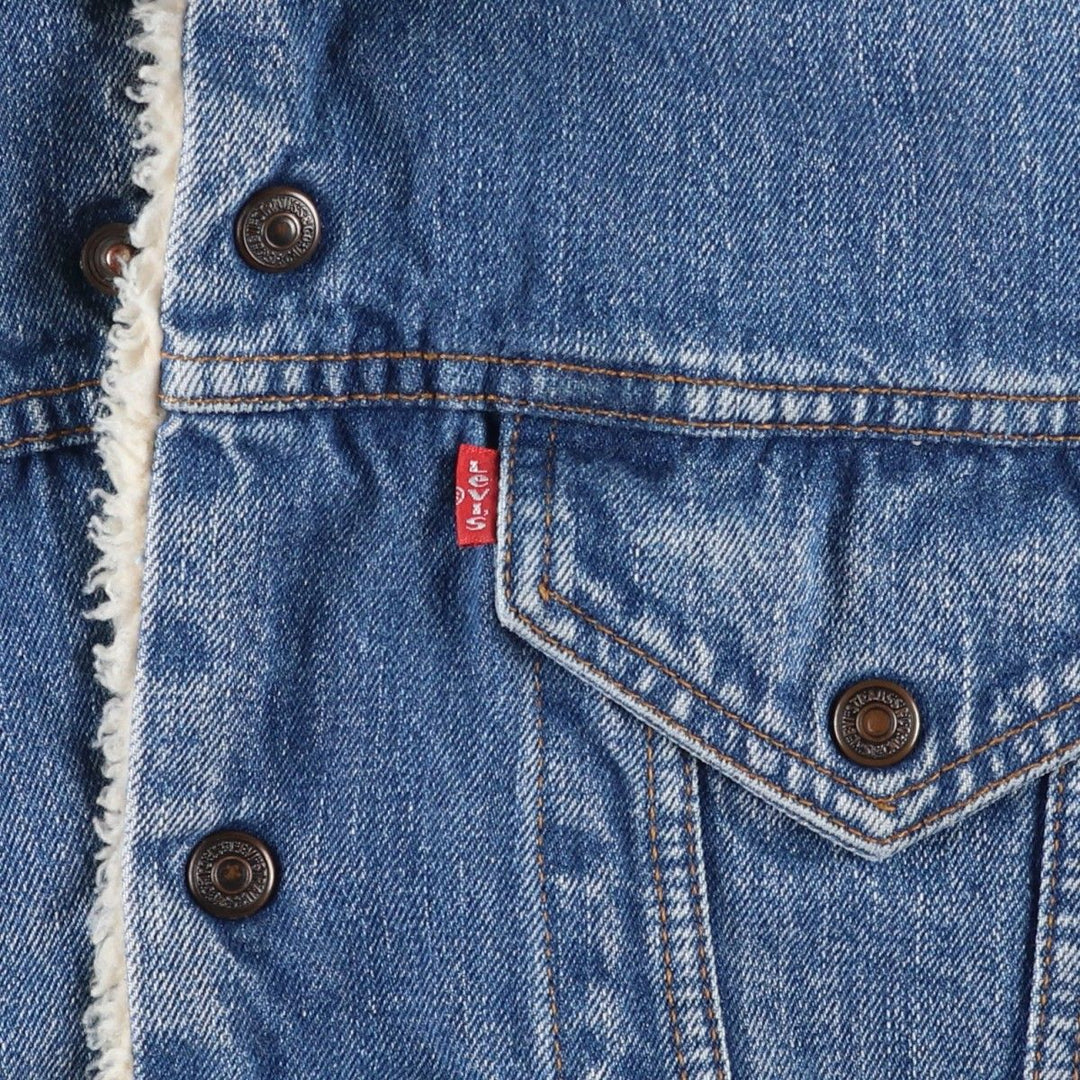 90'S Levi's 71500-0414 Denim Boa Jacket, Men's Size L, Vintage cotton blue type Vintage Second Hand