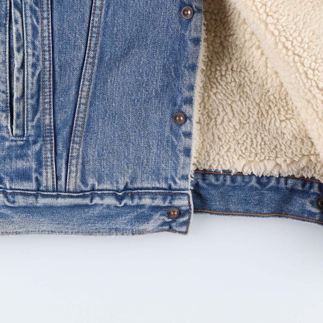 90'S Levi's 71500-0414 Denim Boa Jacket, Men's Size L, Vintage cotton blue type Vintage Second Hand