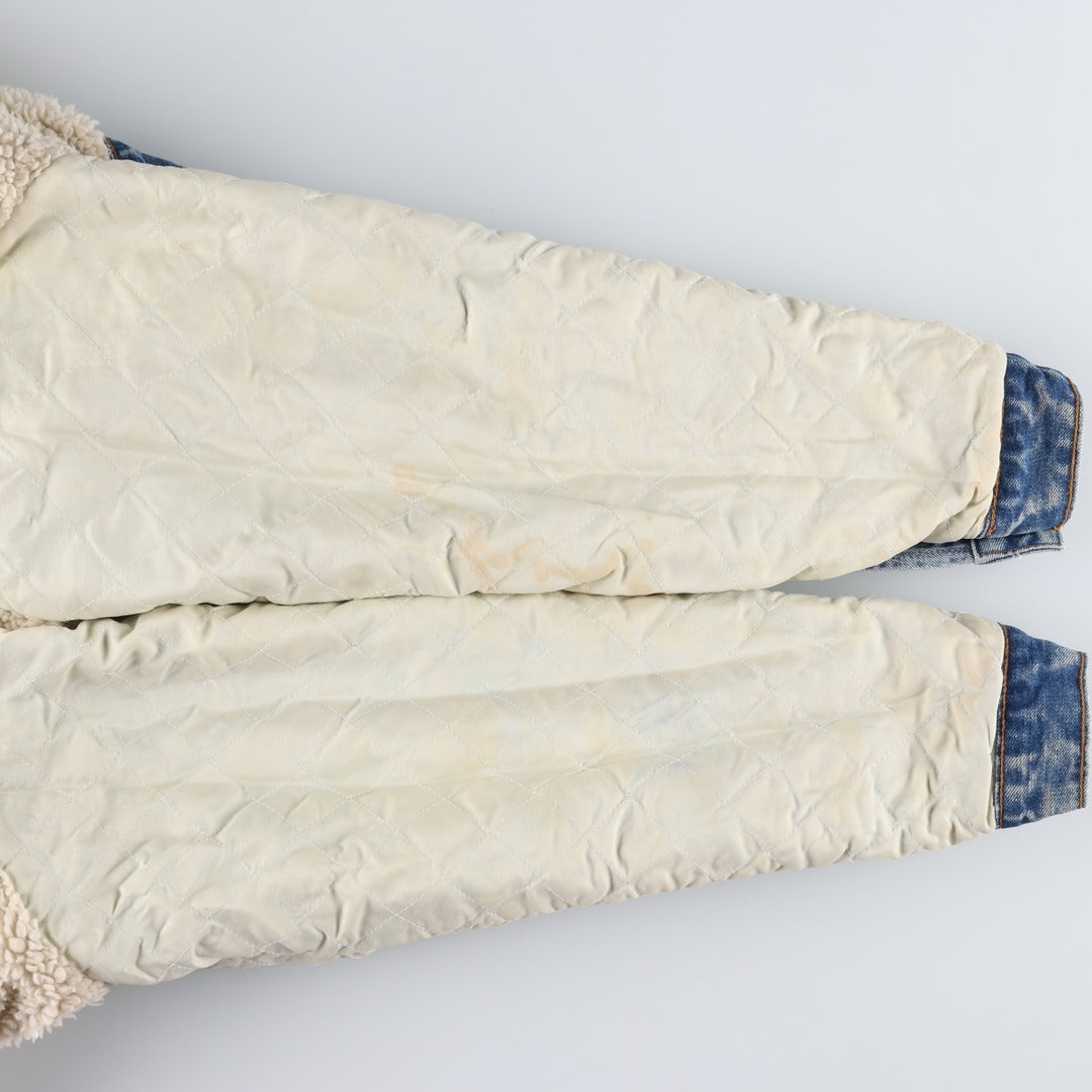 90'S Levi's 71500-0414 Denim Boa Jacket, Men's Size L, Vintage cotton blue type Vintage Second Hand