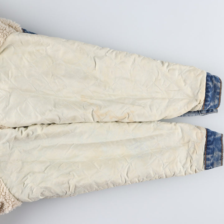 90'S Levi's 71500-0414 Denim Boa Jacket, Men's Size L, Vintage cotton blue type Vintage Second Hand